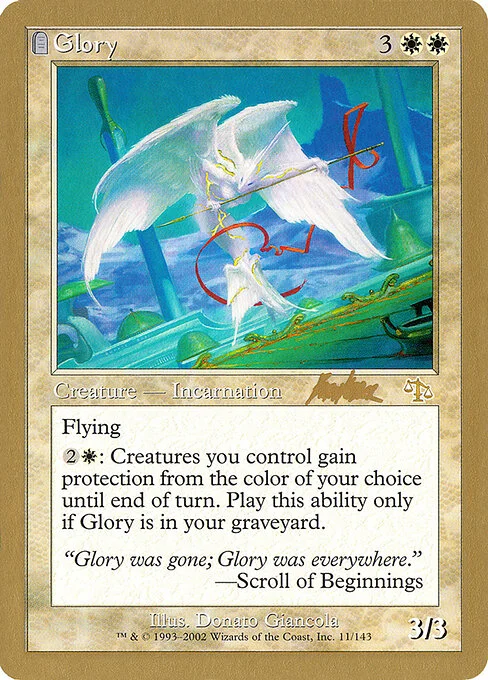 Glory, carta Magic di tipo Creature — Incarnation illustrata da Donato Giancola