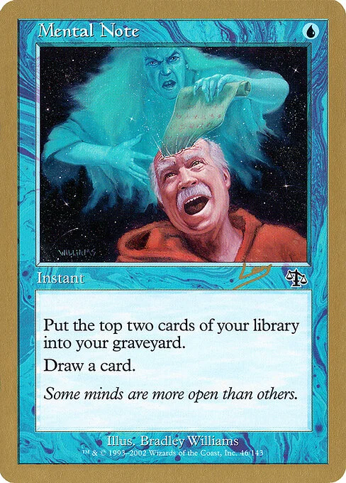 Mental Note, carta Magic di tipo Instant illustrata da Bradley Williams