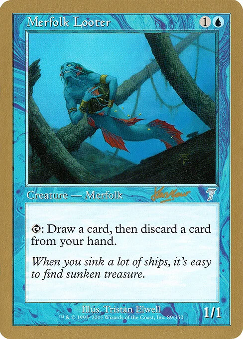 Merfolk Looter, carta Magic di tipo Creature — Merfolk Rogue illustrata da Tristan Elwell