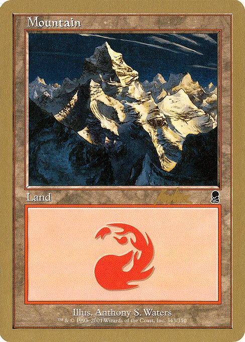 Mountain, carta Magic di tipo Basic Land — Mountain illustrata da Anthony S. Waters
