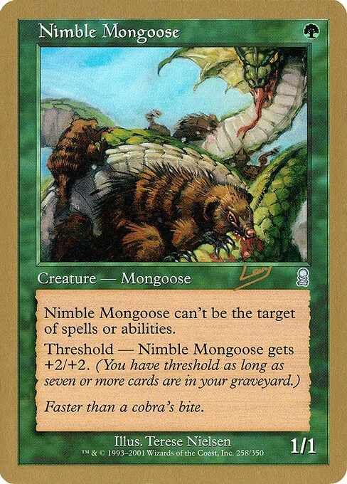 Nimble Mongoose, carta Magic di tipo Creature — Mongoose illustrata da Terese Nielsen