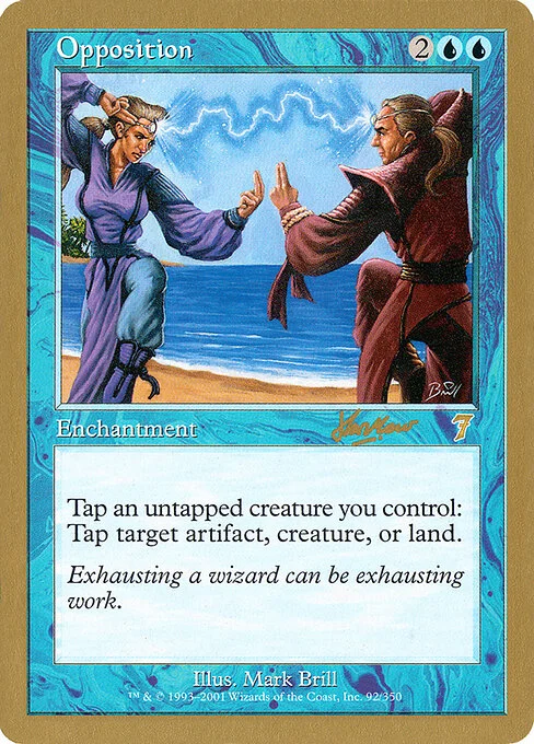 Opposition, carta Magic di tipo Enchantment illustrata da Mark Brill