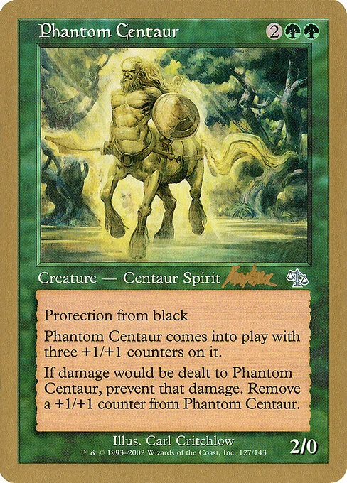 Phantom Centaur, carta Magic di tipo Creature — Centaur Spirit illustrata da Carl Critchlow
