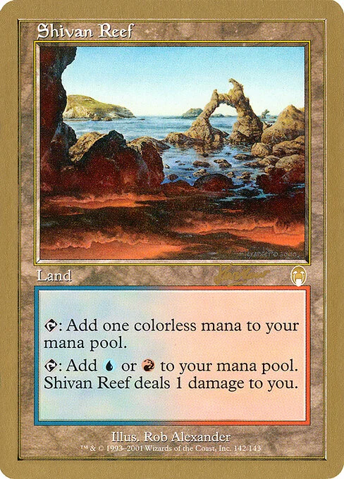 Shivan Reef, carta Magic di tipo Land illustrata da Rob Alexander