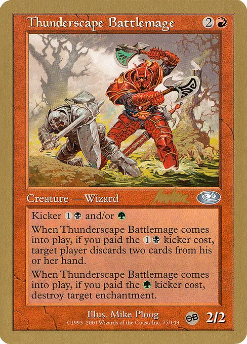 Thunderscape Battlemage, carta Magic di tipo Creature — Human Wizard illustrata da Mike Ploog