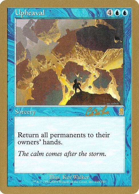 Upheaval, carta Magic di tipo Sorcery illustrata da Kev Walker