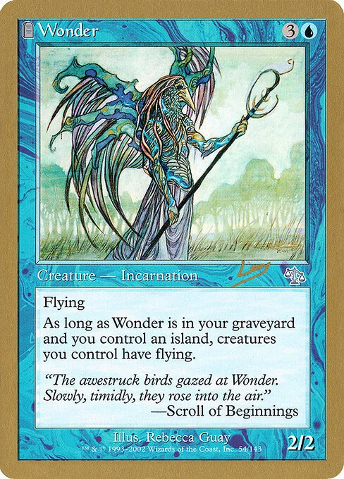 Wonder, carta Magic di tipo Creature — Incarnation illustrata da Rebecca Guay