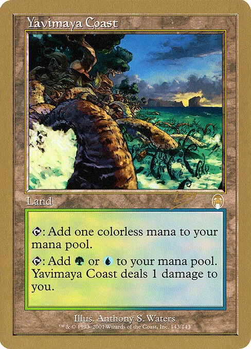 Yavimaya Coast, carta Magic di tipo Land illustrata da Anthony S. Waters