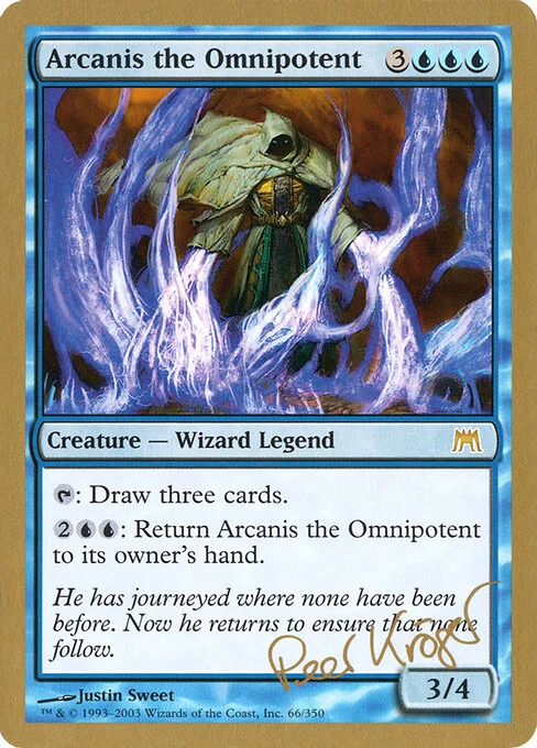 Arcanis the Omnipotent, carta Magic di tipo Legendary Creature — Wizard illustrata da Justin Sweet