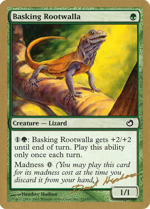 Basking Rootwalla, carta Magic di tipo Creature — Lizard illustrata da Heather Hudson