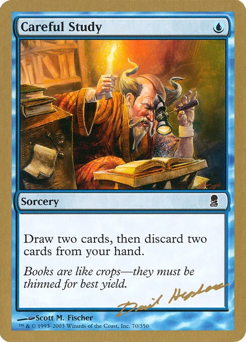 Careful Study, carta Magic di tipo Sorcery illustrata da Scott M. Fischer