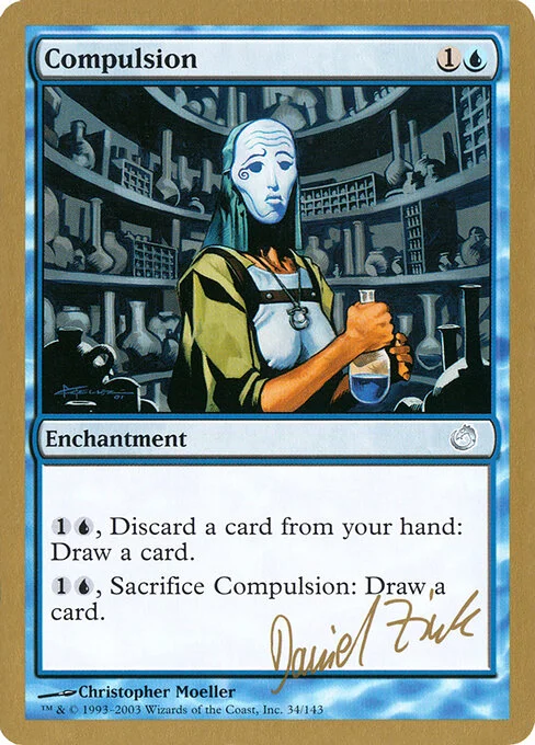 Compulsion, carta Magic di tipo Enchantment illustrata da Christopher Moeller