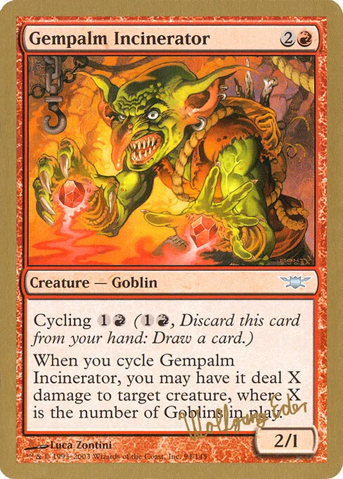 Gempalm Incinerator, carta Magic di tipo Creature — Goblin illustrata da Luca Zontini