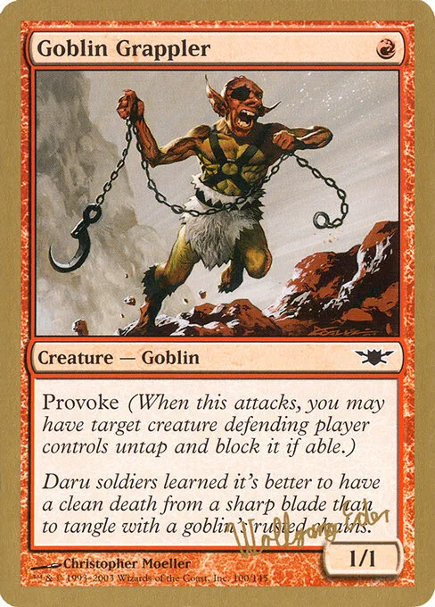 Goblin Grappler, carta Magic di tipo Creature — Goblin illustrata da Christopher Moeller