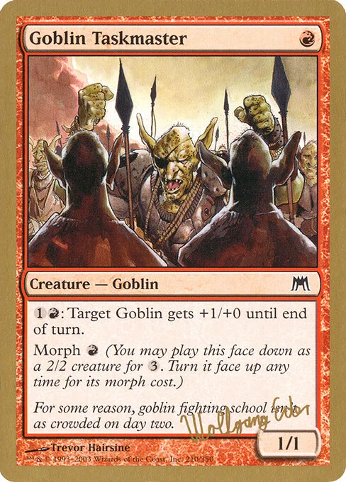 Goblin Taskmaster, carta Magic di tipo Creature — Goblin illustrata da Trevor Hairsine