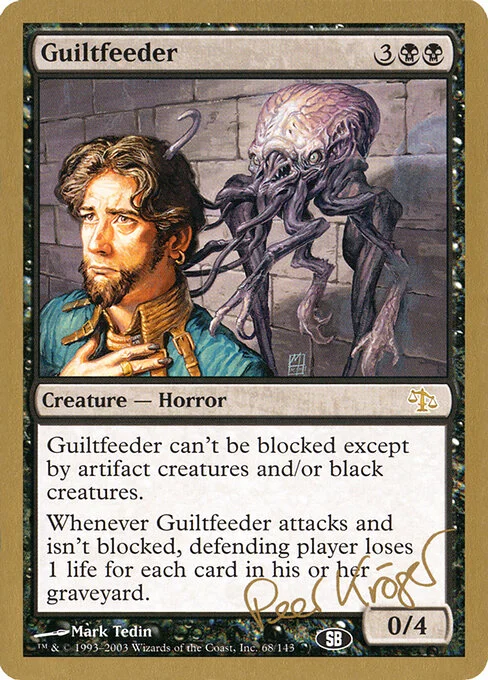 Guiltfeeder, carta Magic di tipo Creature — Horror illustrata da Mark Tedin