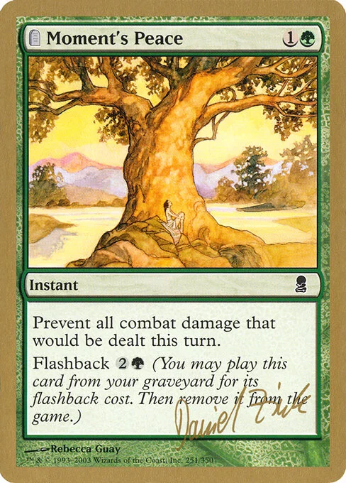 Moment's Peace, carta Magic di tipo Instant illustrata da Rebecca Guay