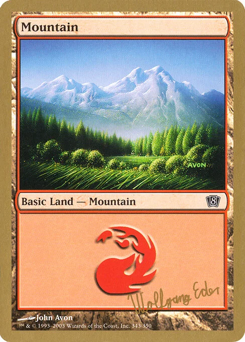 Mountain, carta Magic di tipo Basic Land — Mountain illustrata da John Avon