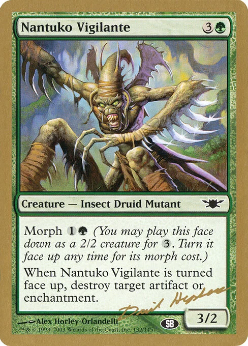 Nantuko Vigilante, carta Magic di tipo Creature — Insect Druid Mutant illustrata da Alex Horley-Orlandelli