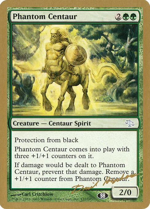 Phantom Centaur, carta Magic di tipo Creature — Centaur Spirit illustrata da Carl Critchlow