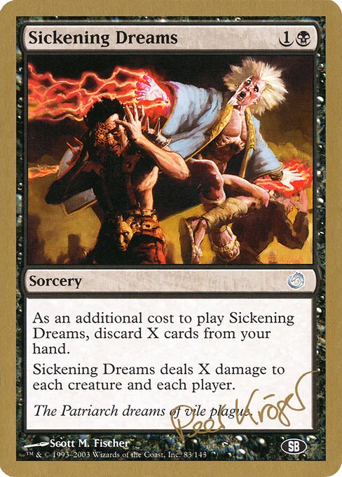 Sickening Dreams, carta Magic di tipo Sorcery illustrata da Scott M. Fischer
