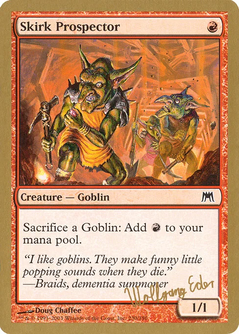 Skirk Prospector, carta Magic di tipo Creature — Goblin illustrata da Doug Chaffee
