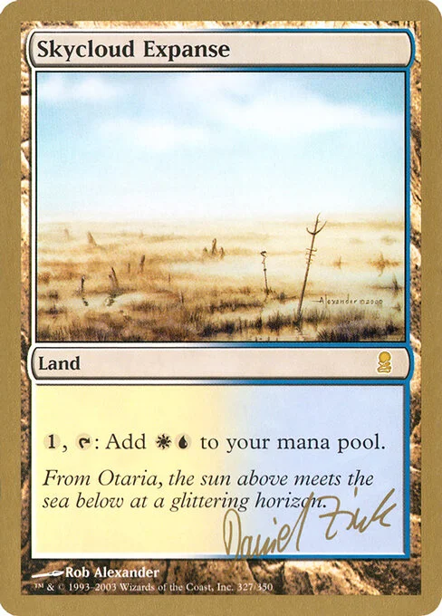 Skycloud Expanse, carta Magic di tipo Land illustrata da Rob Alexander