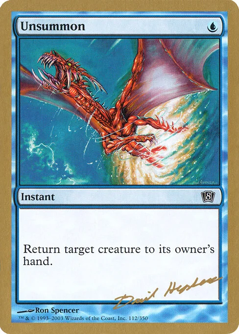 Unsummon, carta Magic di tipo Instant illustrata da Ron Spencer