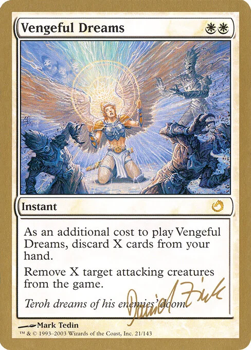 Vengeful Dreams, carta Magic di tipo Instant illustrata da Mark Tedin