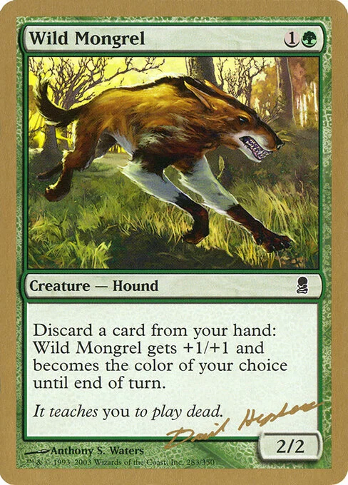 Wild Mongrel, carta Magic di tipo Creature — Dog illustrata da Anthony S. Waters