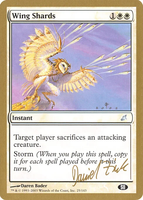Wing Shards, carta Magic di tipo Instant illustrata da Daren Bader