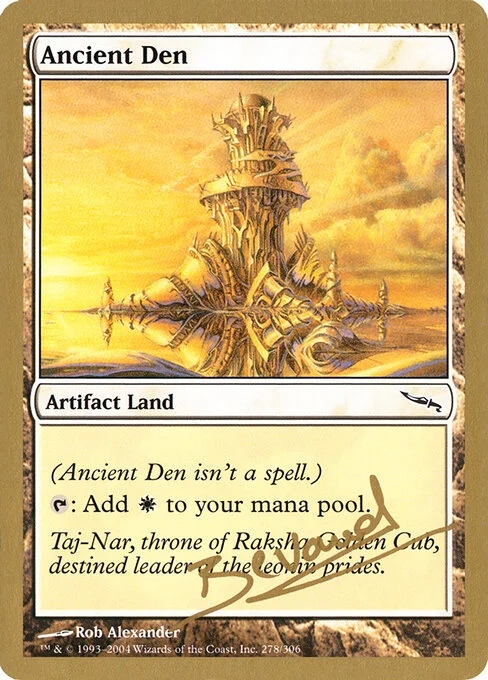 Ancient Den, carta Magic di tipo Artifact Land illustrata da Rob Alexander