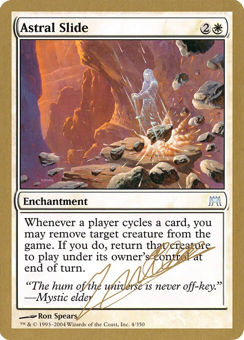 Astral Slide, carta Magic di tipo Enchantment illustrata da Ron Spears