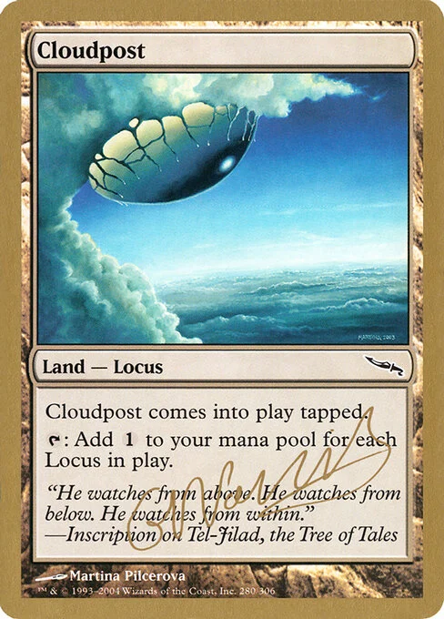 Cloudpost, carta Magic di tipo Land — Locus illustrata da Martina Pilcerova