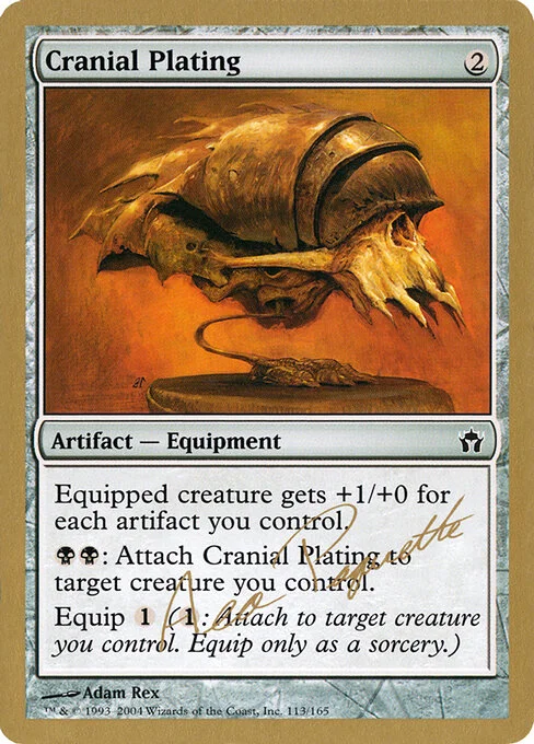 Cranial Plating, carta Magic di tipo Artifact — Equipment illustrata da Adam Rex