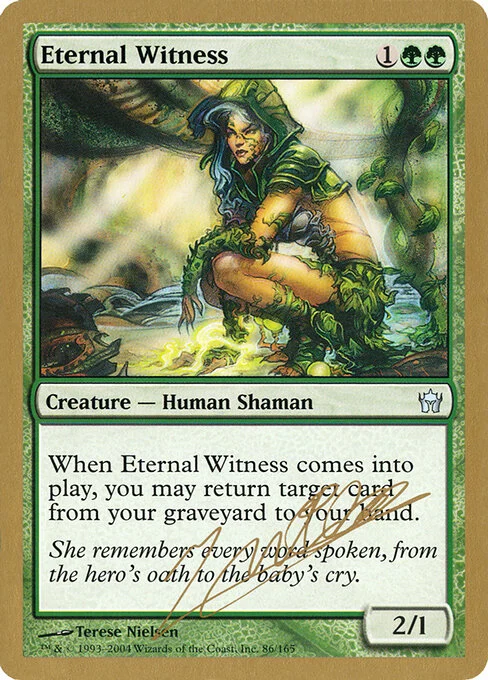 Eternal Witness, carta Magic di tipo Creature — Human Shaman illustrata da Terese Nielsen