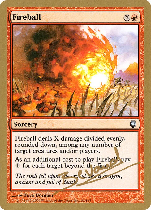 Fireball, carta Magic di tipo Sorcery illustrata da Dave Dorman