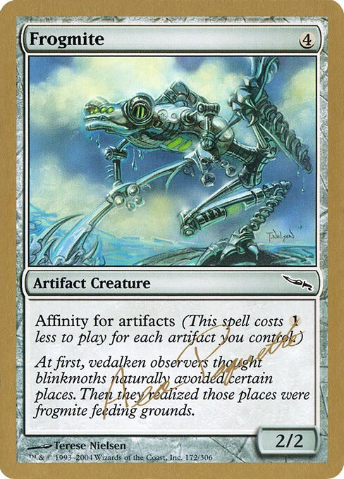 Frogmite, carta Magic di tipo Artifact Creature — Frog illustrata da Terese Nielsen