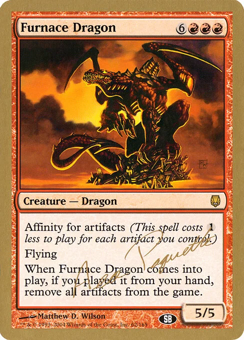 Furnace Dragon, carta Magic di tipo Creature — Dragon illustrata da Matthew D. Wilson