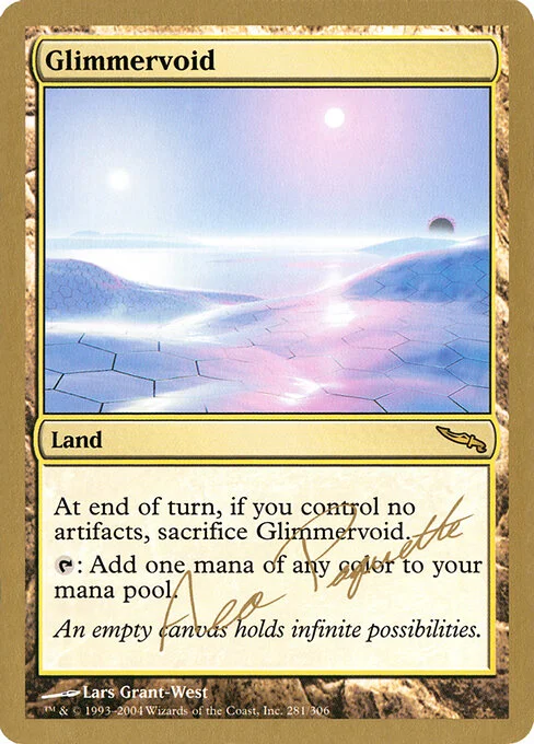 Glimmervoid, carta Magic di tipo Land illustrata da Lars Grant-West