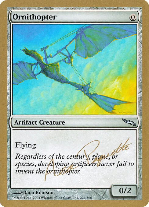 Ornithopter, carta Magic di tipo Artifact Creature — Thopter illustrata da Dana Knutson