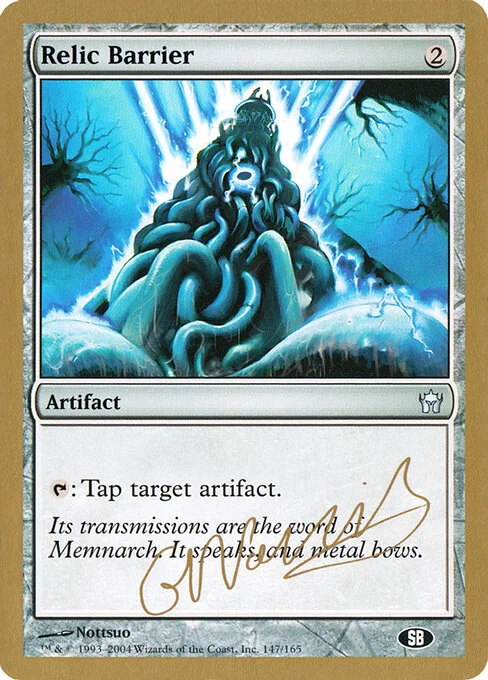 Relic Barrier, carta Magic di tipo Artifact illustrata da Nottsuo