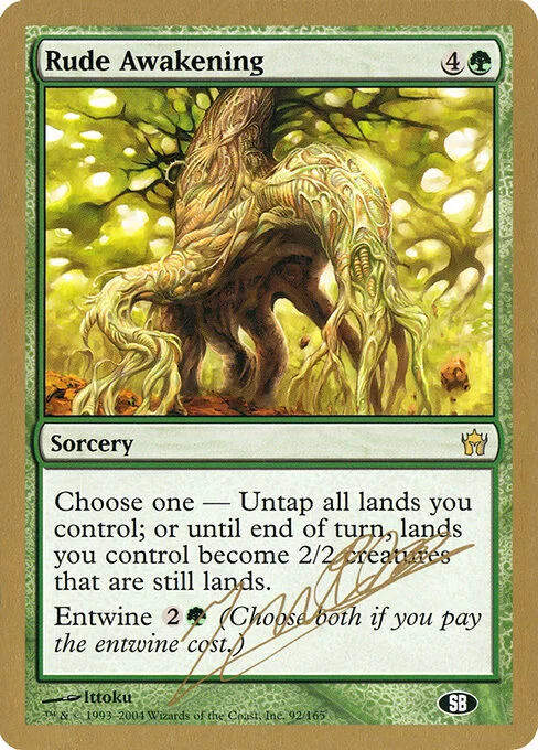Rude Awakening, carta Magic di tipo Sorcery illustrata da Ittoku