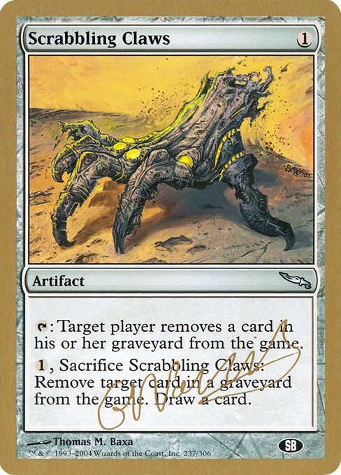 Scrabbling Claws, carta Magic di tipo Artifact illustrata da Thomas M. Baxa