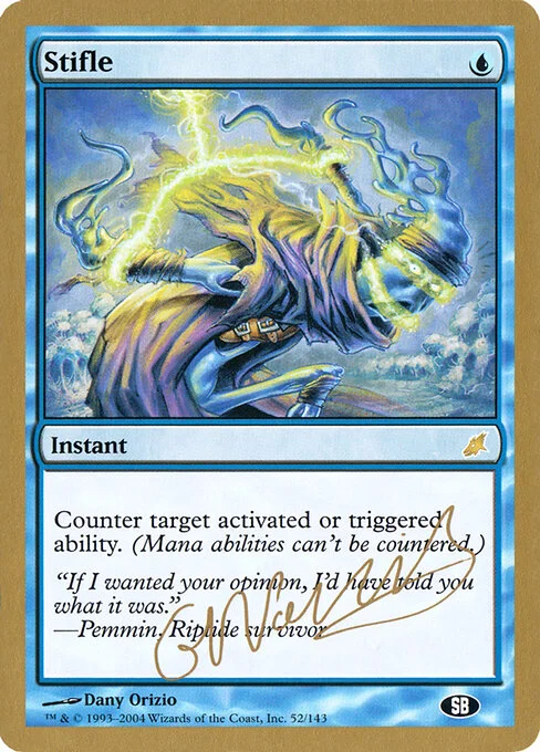 Stifle, carta Magic di tipo Instant illustrata da Dany Orizio