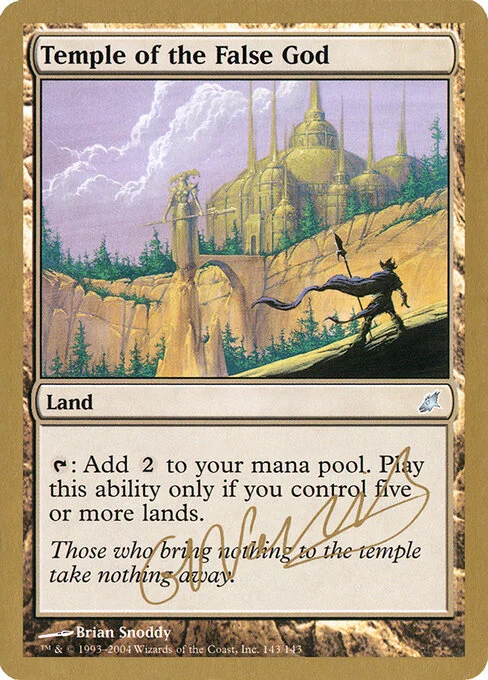 Temple of the False God, carta Magic di tipo Land illustrata da Brian Snõddy