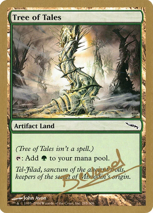 Tree of Tales, carta Magic di tipo Artifact Land illustrata da John Avon