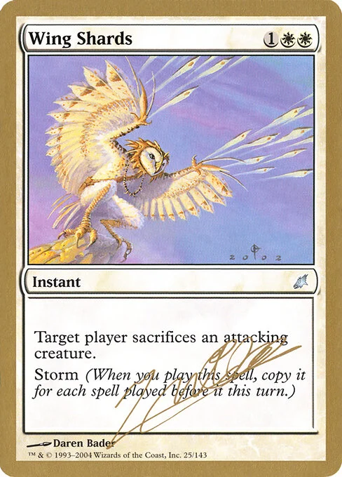 Wing Shards, carta Magic di tipo Instant illustrata da Daren Bader