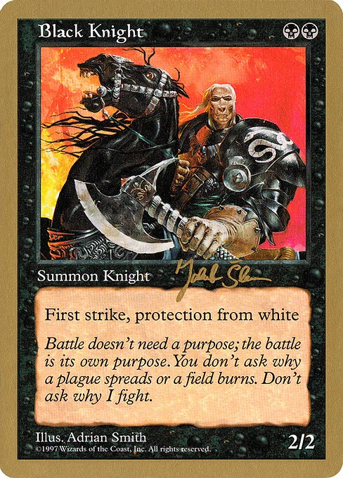 Black Knight, carta Magic di tipo Creature — Human Knight illustrata da Adrian Smith