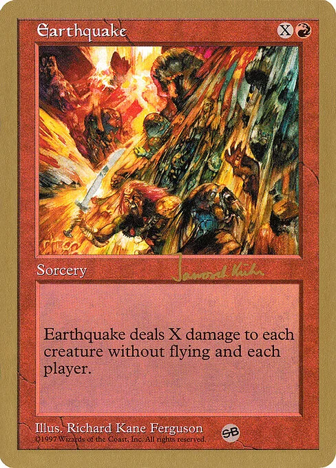 Earthquake, carta Magic di tipo Sorcery illustrata da Richard Kane Ferguson